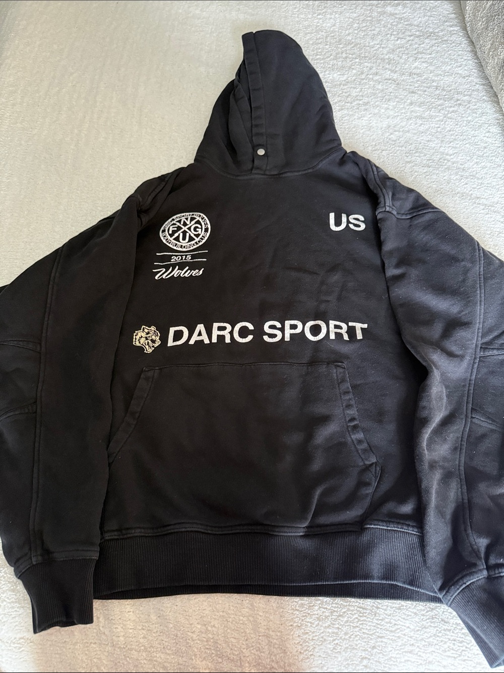 DARC SPORT Black Graphic Hoodie with Logo